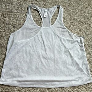 Athleta sheer white tank